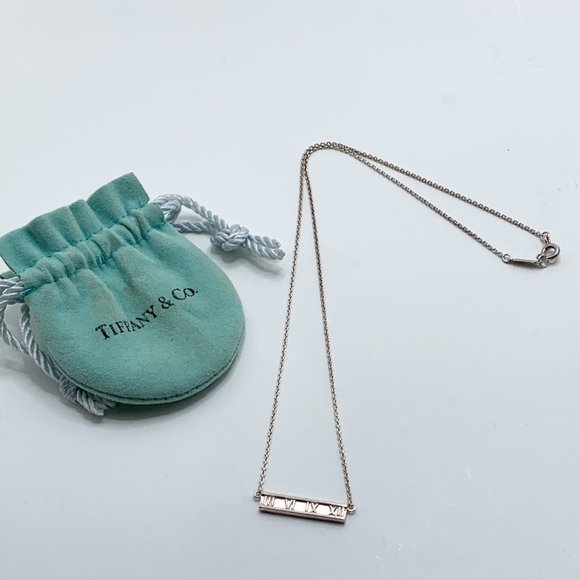 Authentic Tiffany & Co Atlas Bar Necklace - Picture 9 of 11